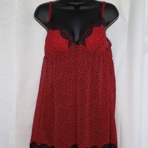 Red & Black Hearts Chemise